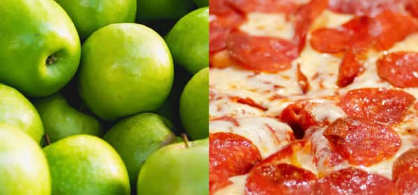 Healthy food vs. highly processed food