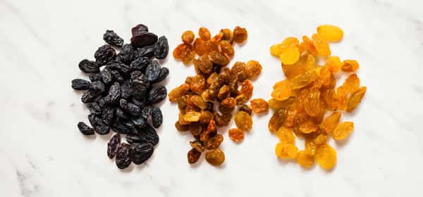 Raisins vs. sultanas vs. currants